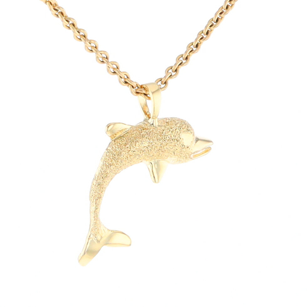 Textured Dolphin Pendant