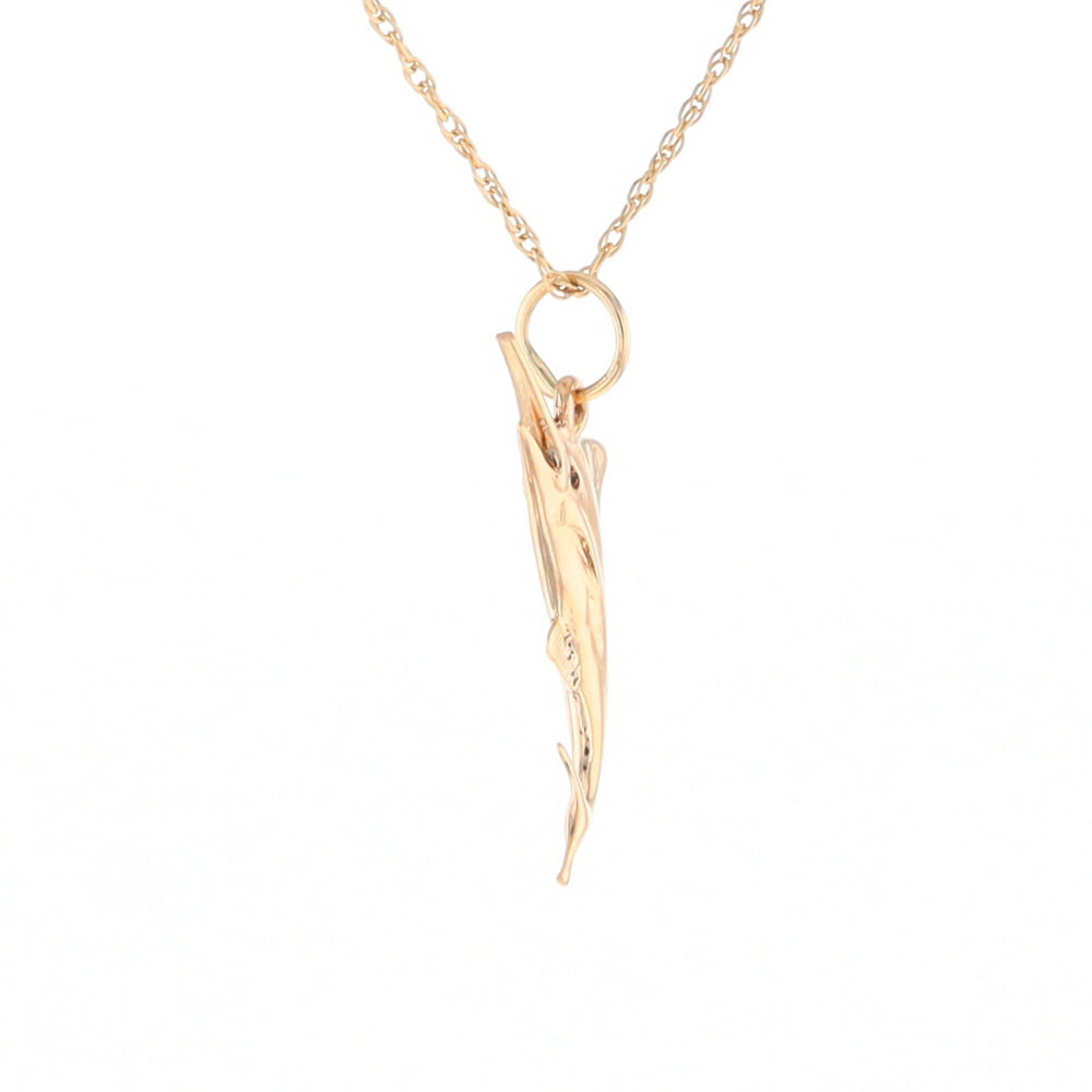 Yellow Gold Sailfish Pendant