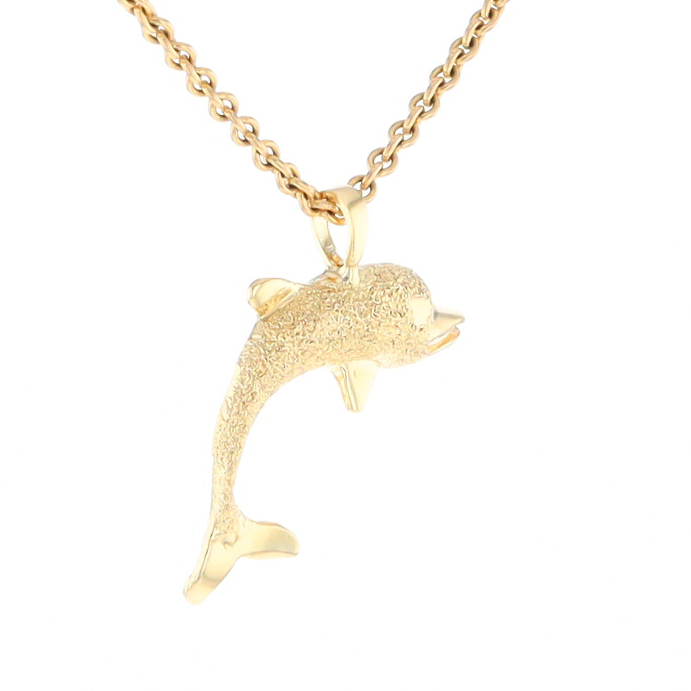 Textured Dolphin Pendant