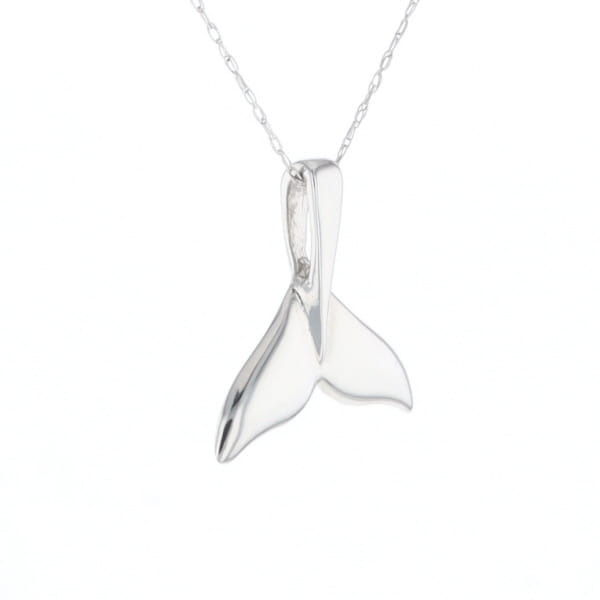 Whale Tail Pendant 14Kt Gold High Polish Realistically Designed