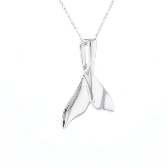 Whale Tail Pendant 14Kt Gold High Polish Realistically Designed