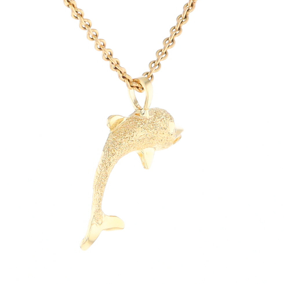 Textured Dolphin Pendant