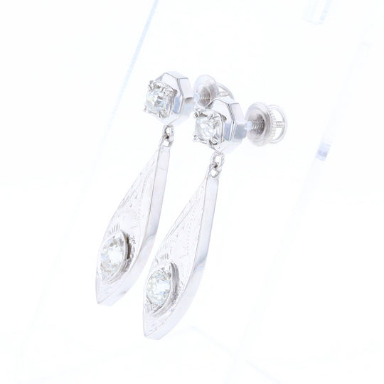 Vintage Diamond Dangle Earrings