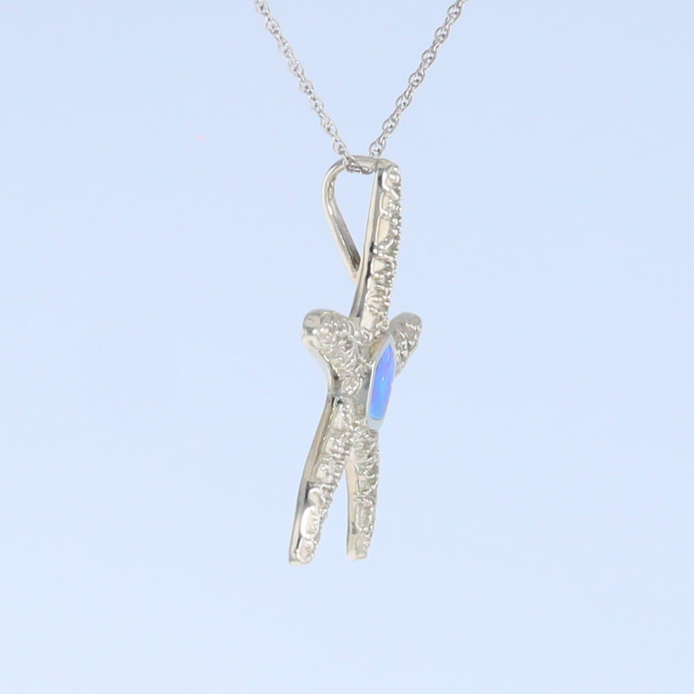 Opal Pendant Inlaid Realistic Star Fish Sea Life Design