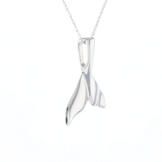 Whale Tail Pendant 14Kt Gold High Polish Realistically Designed