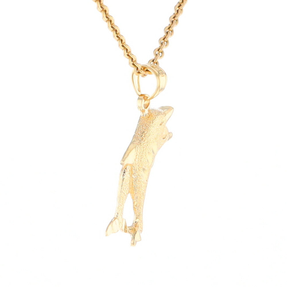 Textured Double Dolphin Pendant