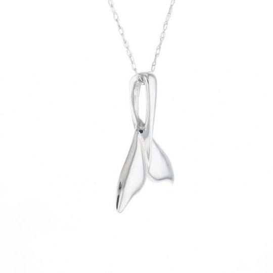 Whale Tail Pendant 14Kt Gold High Polish Realistically Designed