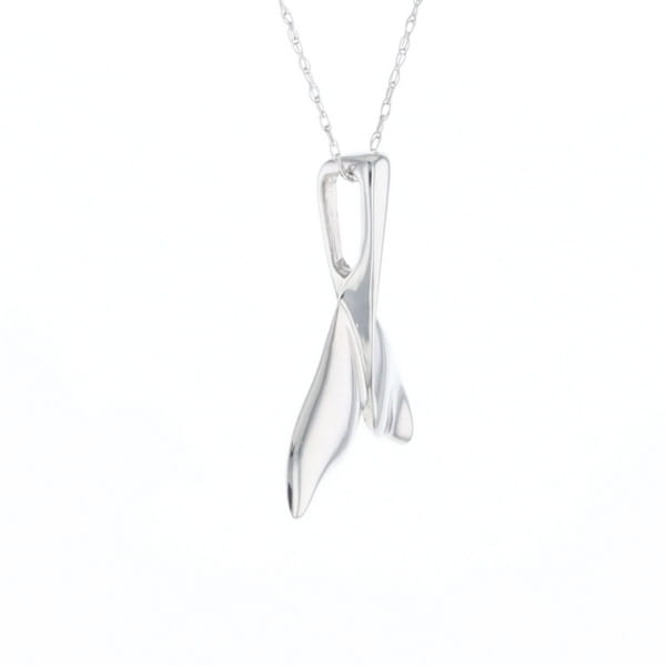 Whale Tail Pendant 14Kt Gold High Polish Realistically Designed