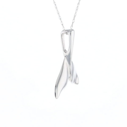 Whale Tail Pendant 14Kt Gold High Polish Realistically Designed