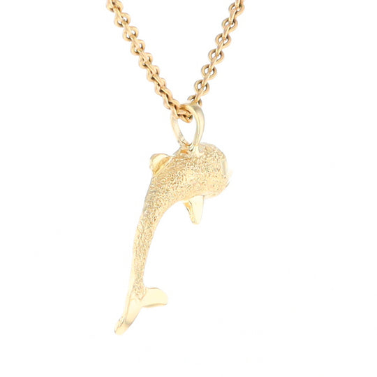 Textured Dolphin Pendant