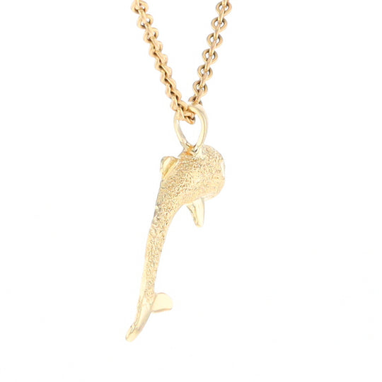 Textured Dolphin Pendant