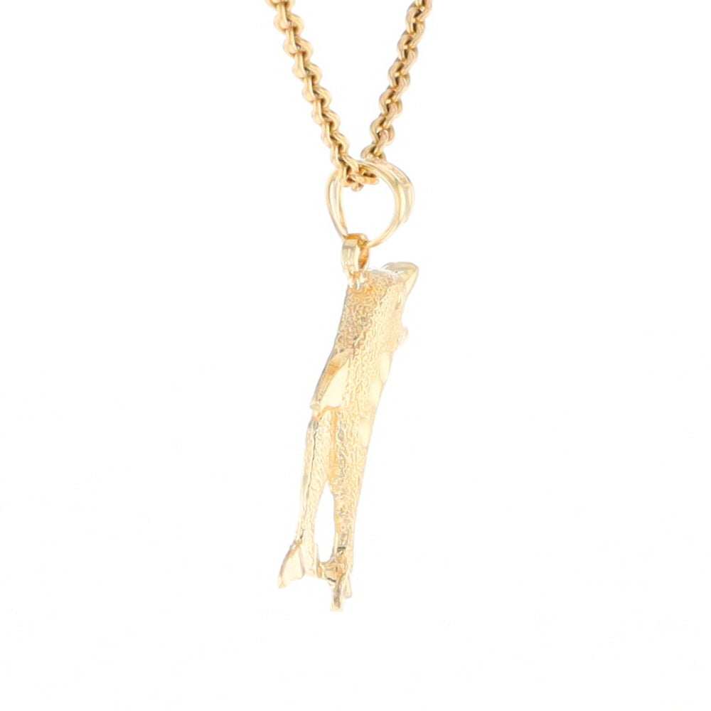 Textured Double Dolphin Pendant