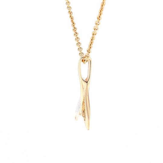 Whale Tail Necklaces Natural Gold Quartz and Nuggets Inlaid Pendant