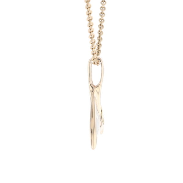 Whale Tail Necklaces Natural Gold Quartz and Nuggets Inlaid Pendant