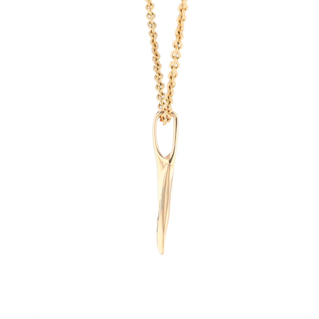 Whale Tail Necklaces Natural Gold Quartz and Nuggets Inlaid Pendant