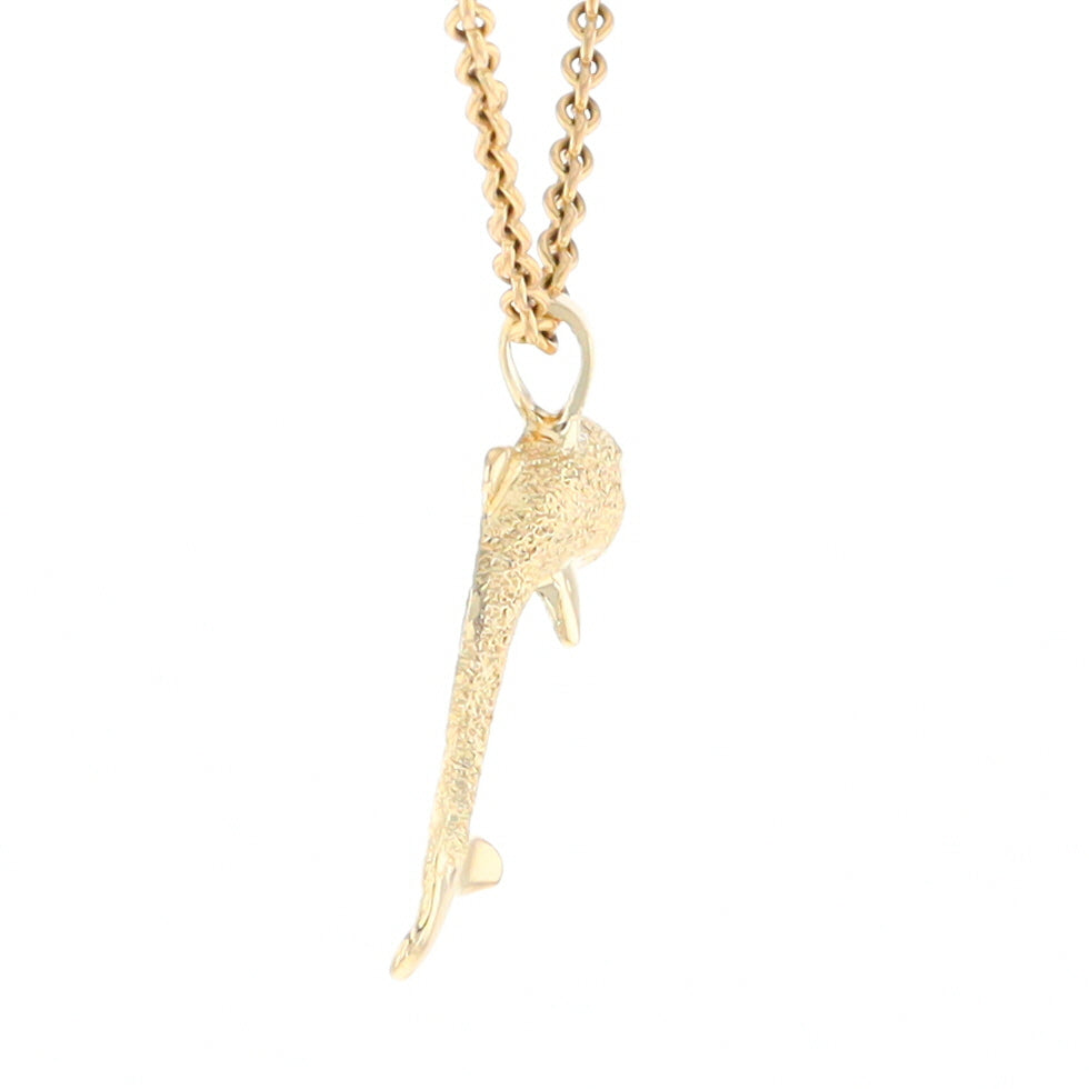 Textured Dolphin Pendant