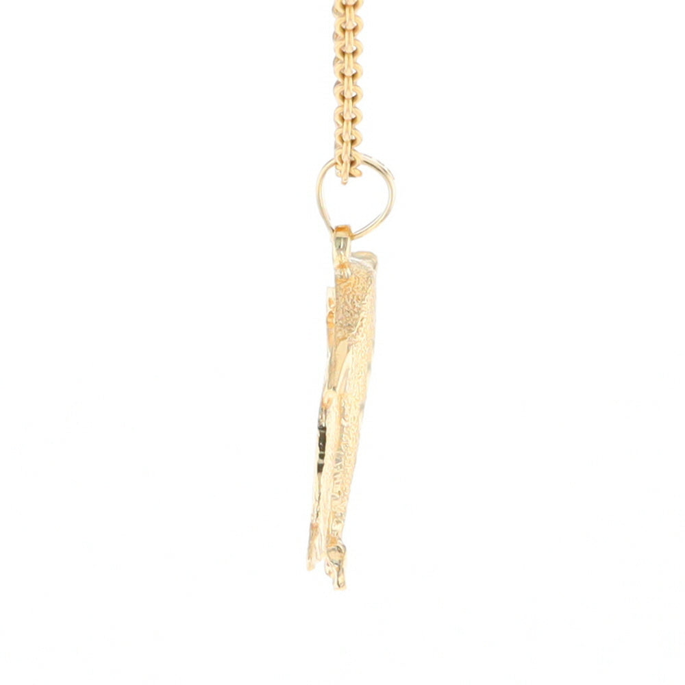 Textured Double Dolphin Pendant
