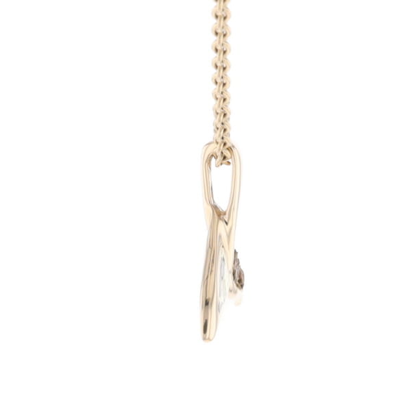 Whale Tail Necklaces Natural Gold Quartz and Nuggets Inlaid Pendant