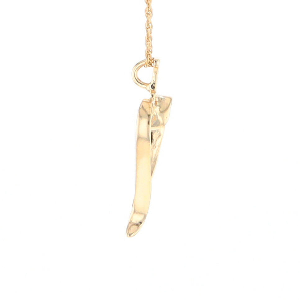 Gold Heart Triple Cross Pendant