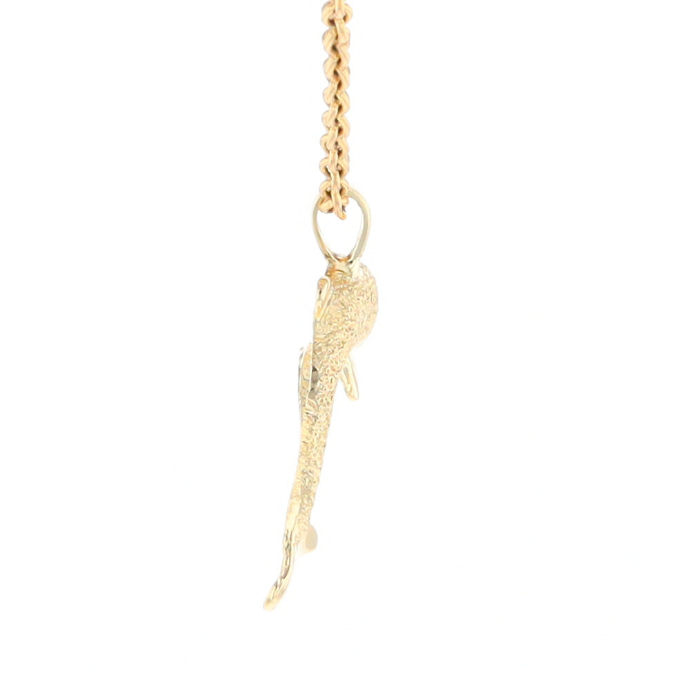 Textured Dolphin Pendant
