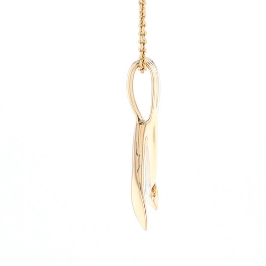 Whale Tail Necklaces Natural Gold Quartz and Nuggets Inlaid Pendant (G1)