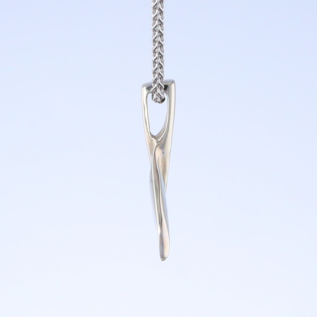 Whale Tail Pendant Natural Opal Single Sided Inlaid Sea Life Pendant