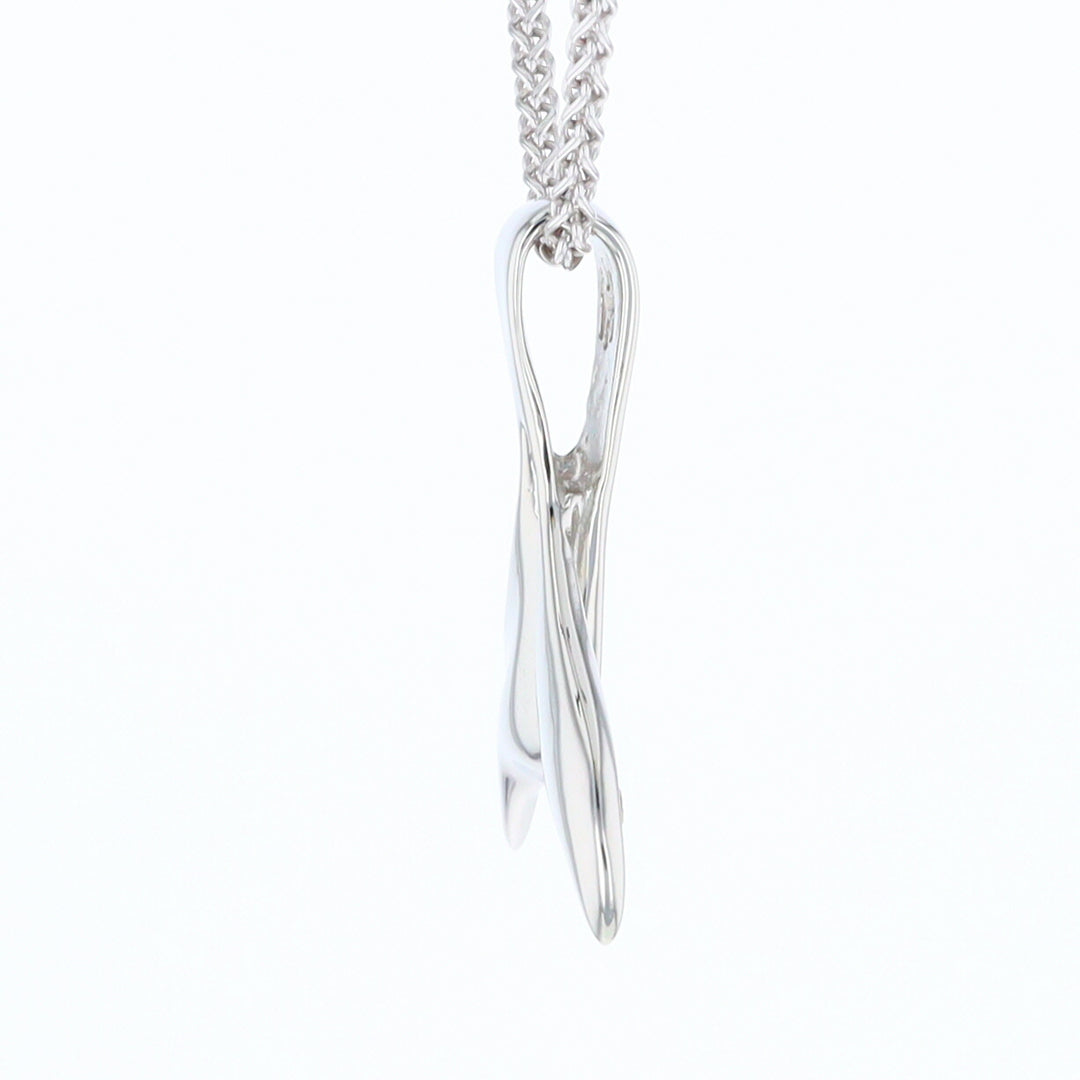 White Gold Whale Tail Pendant Natural Nuggets Inlaid Sea Life Pendant