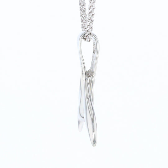 White Gold Whale Tail Pendant Natural Nuggets Inlaid Sea Life Pendant