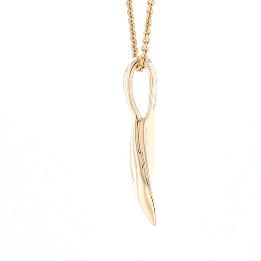 Whale Tail Necklaces Natural Gold Quartz and Nuggets Inlaid Pendant (G1)