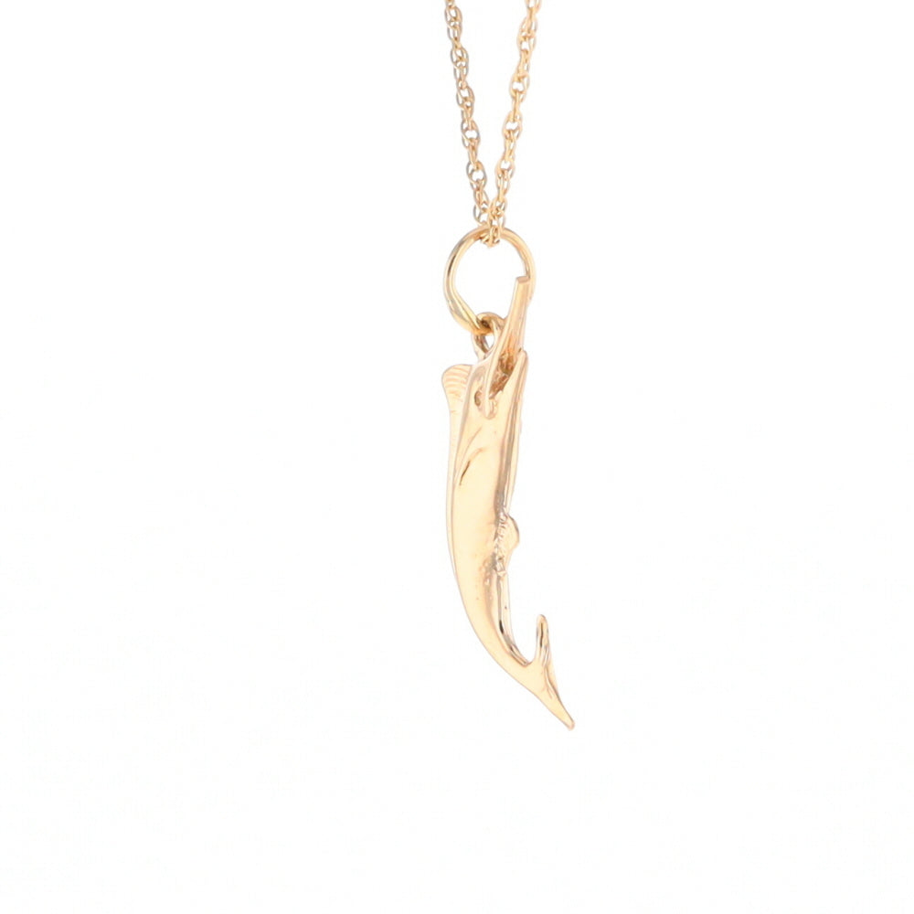 Yellow Gold Sailfish Pendant