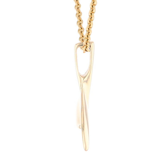Whale Tail Pendant 14Kt Gold High Polish Realistically Designed