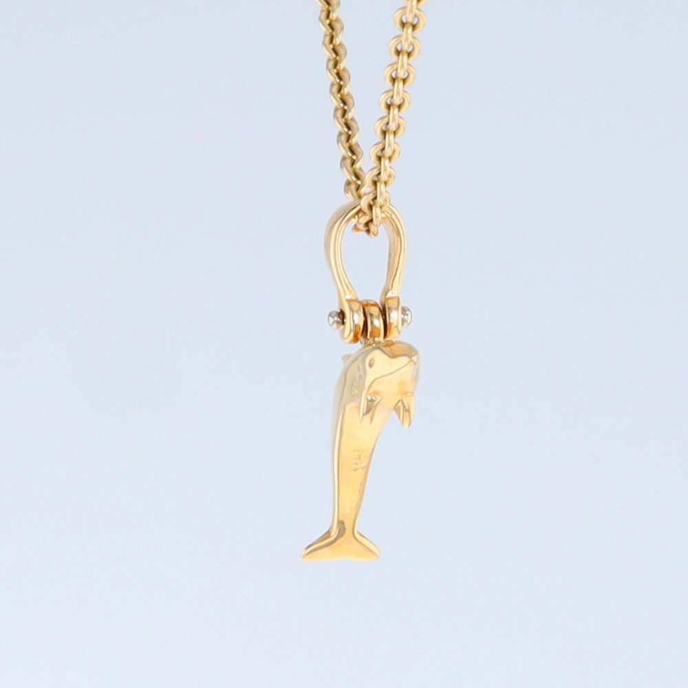 Opal Pendant Inlaid Realistic Dolphin Sea Life Design