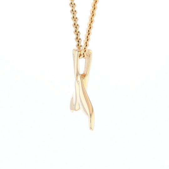 Whale Tail Gold Quartz Single Sided Inlaid Sea Life Pendant