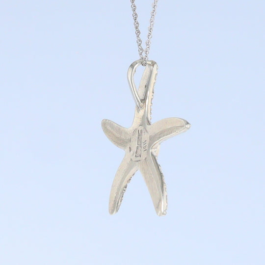 Opal Pendant Inlaid Realistic Star Fish Sea Life Design