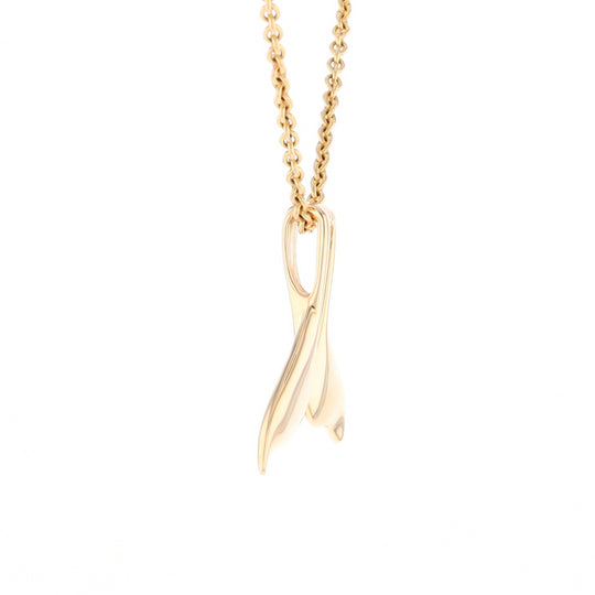 Whale Tail Necklaces Natural Gold Quartz and Nuggets Inlaid Pendant