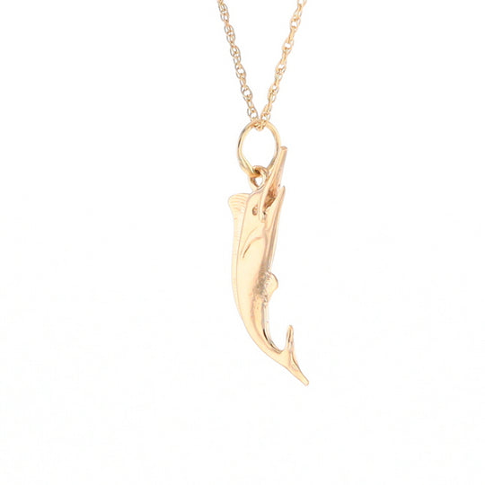 Yellow Gold Sailfish Pendant
