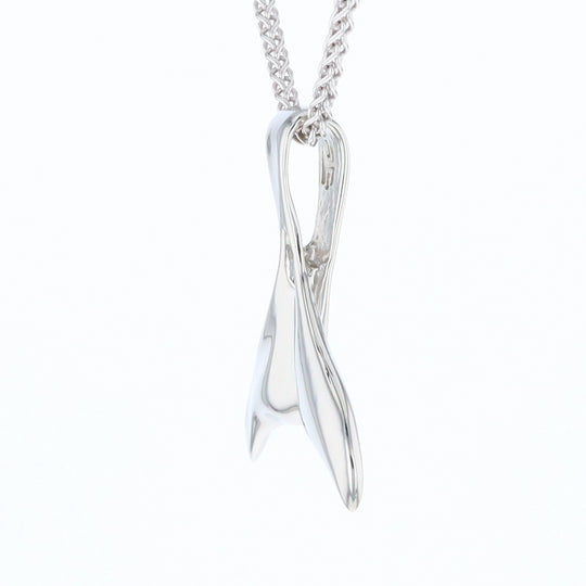 White Gold Whale Tail Pendant Natural Nuggets Inlaid Sea Life Pendant