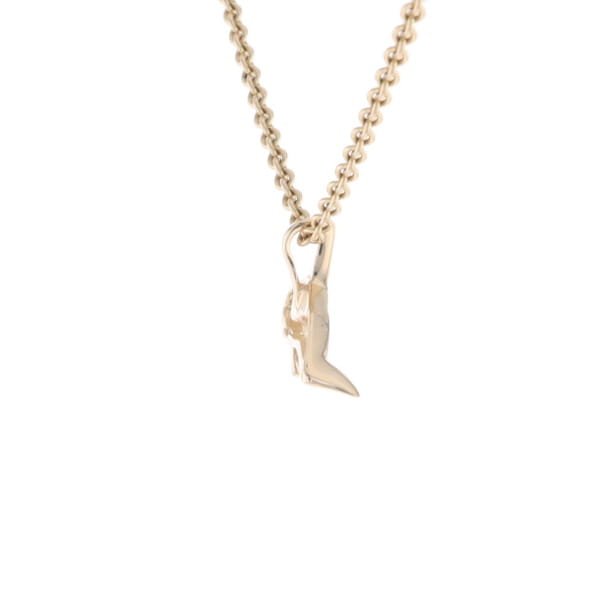 Gold Quartz Necklace Orca Killer Whale Inlaid Sea Life Pendant