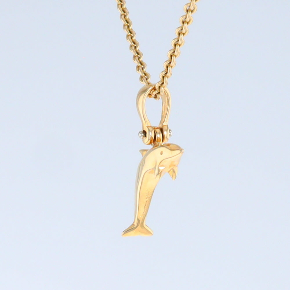 Opal Pendant Inlaid Realistic Dolphin Sea Life Design