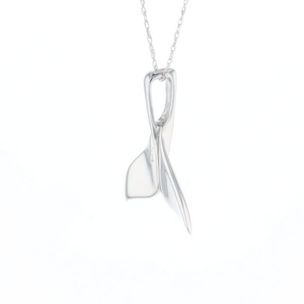 Whale Tail Pendant 14Kt Gold High Polish Realistically Designed