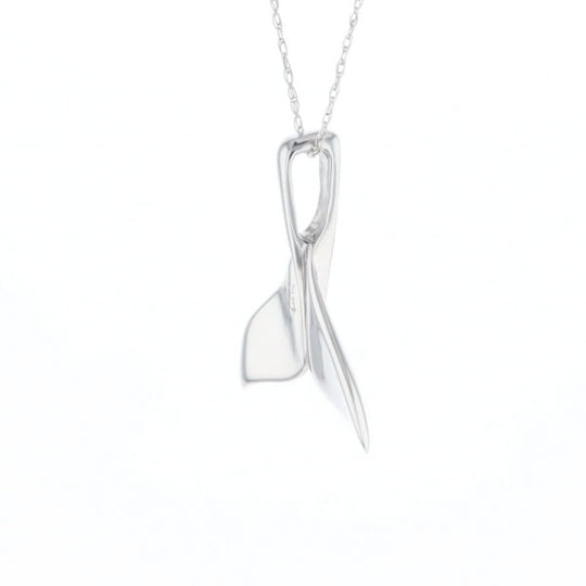 Whale Tail Pendant 14Kt Gold High Polish Realistically Designed