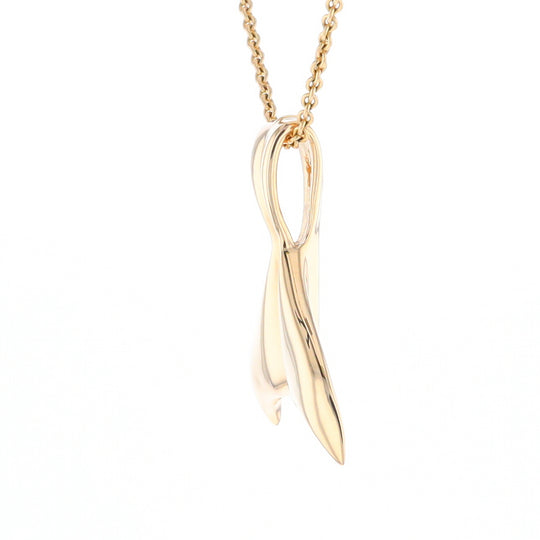 Whale Tail Necklaces Natural Gold Quartz and Nuggets Inlaid Pendant (G1)