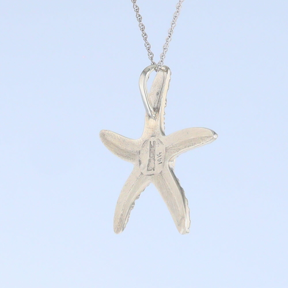 Opal Pendant Inlaid Realistic Star Fish Sea Life Design