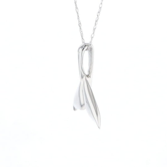 Whale Tail Pendant 14Kt Gold High Polish Realistically Designed