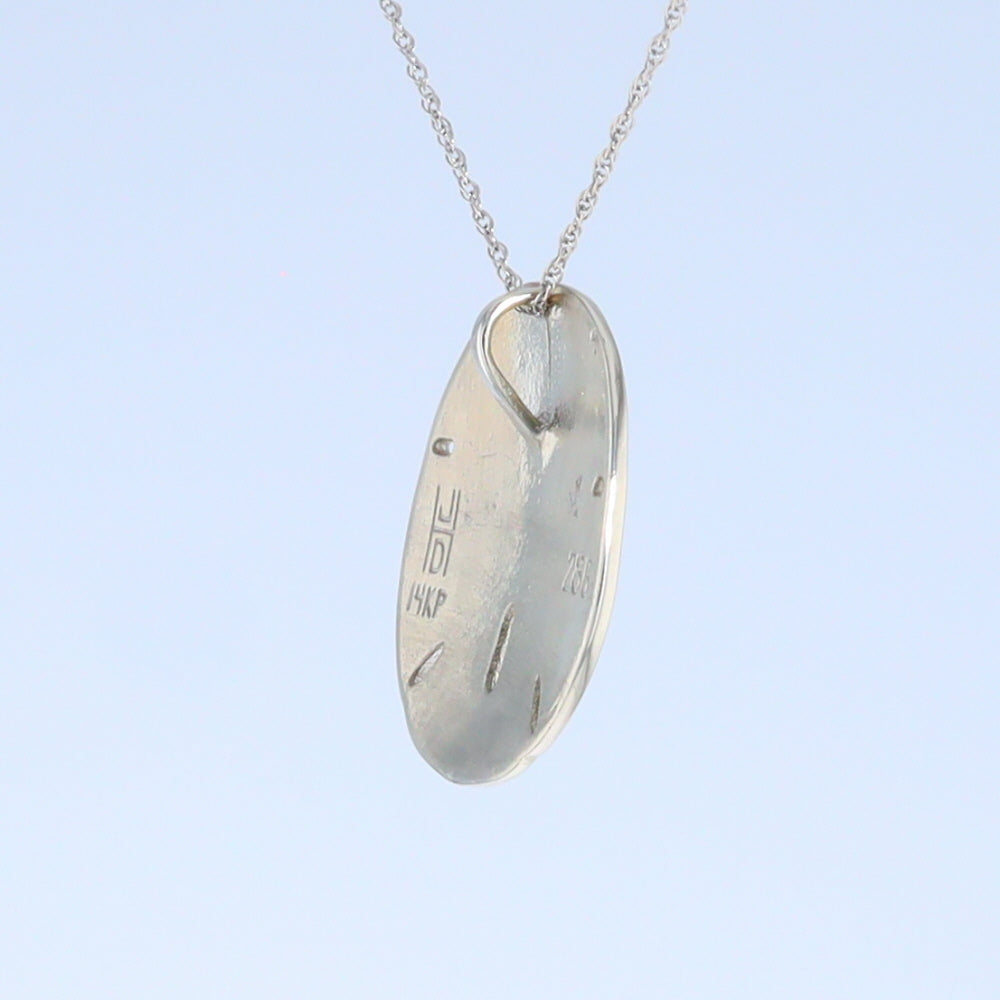 Opal Pendant Inlaid Realistic Sand Dollar Sea Life Design