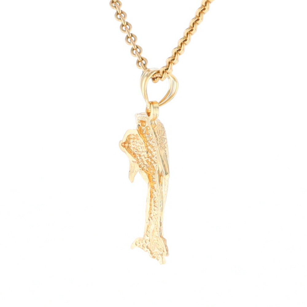 Textured Double Dolphin Pendant