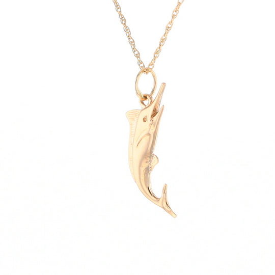 Yellow Gold Sailfish Pendant