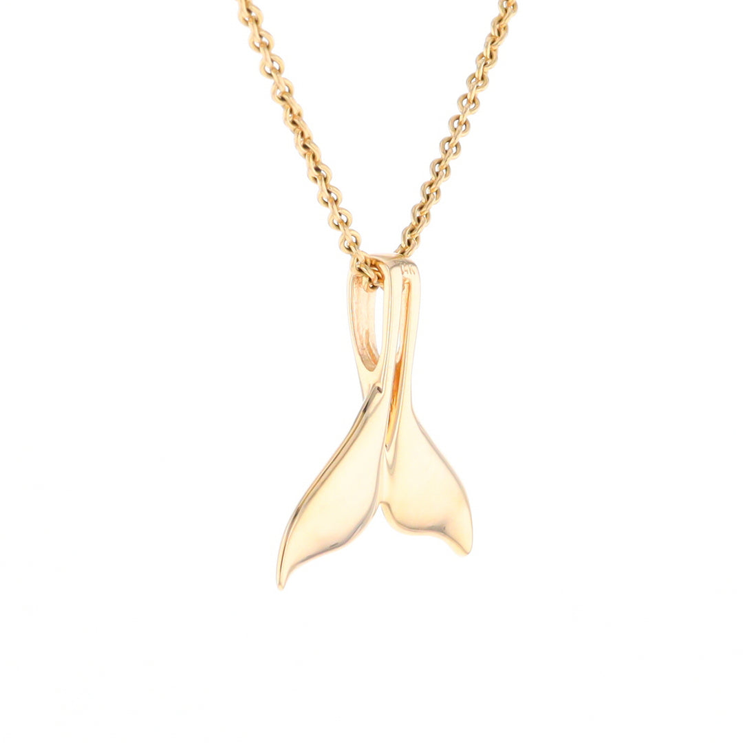 Whale Tail Necklaces Natural Gold Quartz and Nuggets Inlaid Pendant