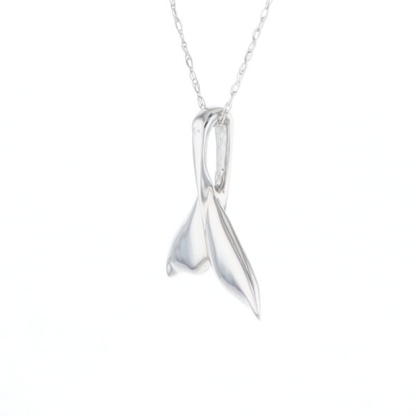 Whale Tail Pendant 14Kt Gold High Polish Realistically Designed