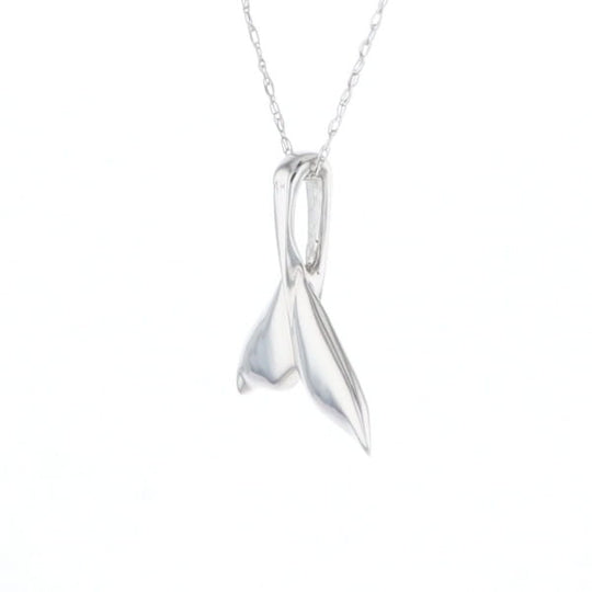Whale Tail Pendant 14Kt Gold High Polish Realistically Designed